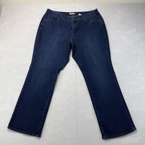 Coldwater Creek Bootcut Jeans Womens P14 Dark Wash Stretch Denim